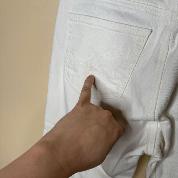 AG Adriano Goldschmied Jeans Women's 29R White The Prima Mid-Rise Cigarette - Picture 10 of 13